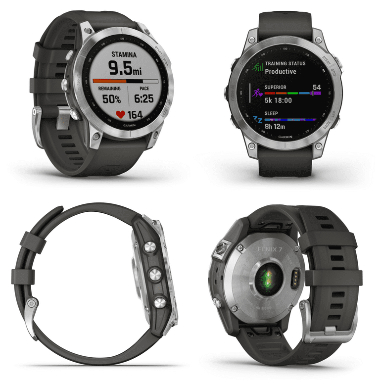 Garmin Fenix 7 Multisport GPS Touchscreen Smartwatch, Silver with