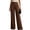 Coffee #015, variant on Women's High Waisted Wide Leg Dress Work Pants | Business Casual Office Trousers, Elastic Waist Pleated Dressy Flowy Palazzo Slacks, Fall Summer Teacher Interview Outfits, S