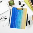 thumbnail image 7 of FMSHPON Blue SeaBeach Clipboard Hardboard Wood Nursing Clip Board and Pull for Standard A4 Letter 13x9 inches, 7 of 7