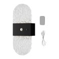 thumbnail image 1 of Aplique pared moderno, ajustable, inalámbrico, acrílico, LED, lámpara pared, para noche, escalera, cocina, baño, interior. Negro, 1 of 7