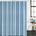 thumbnail image 4 of Sky Blue Stripes Shower Curtains for Bathroom, Waterproof Fabric Bath Curtains Decor, Bath Tub Curtain Farmhouse Vertical Striped Vintage Decorative Shower Curtain Sets with 12 Hooks, 72x72 Inch, 4 of 7