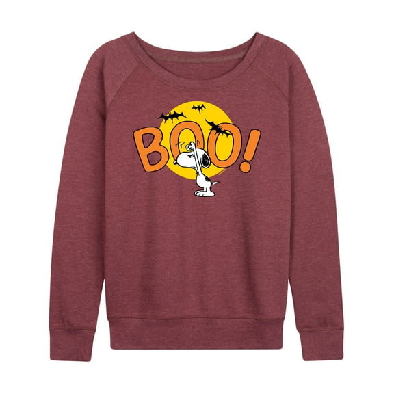 Peanuts - Boo Snoopy - Women's Lightweight French Terry Long Sleeve Shirt