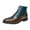 Blue, variant on XIMIN Men's Leather Brogue Wingtips Lace-Up Dress Oxford Boots Comfortable Non-Slip Pointed Toe High-Top Retro Formal Chelsea Boots Ankle Boots