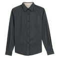 thumbnail image 5 of Womens Long Sleeve Easy Care Cotton/Polyester Shirt Classic Navy/ Light Stone 5XL, 5 of 6