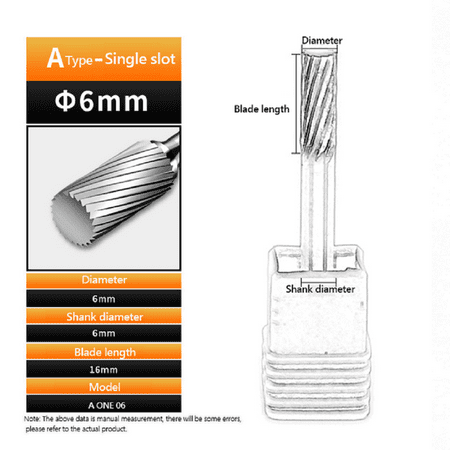 

GLFILL A-Type Cylindrical Cutter Head Milling Cutter Rotary File Single Slot