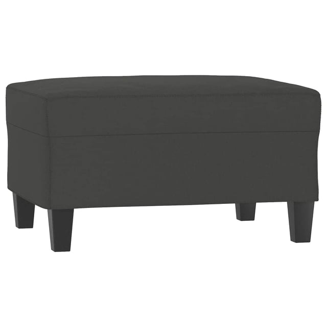 Puf VidaXL, otomana de tela con 4 patas de madera, color gris oscuro