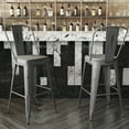 thumbnail image 4 of Flash Furniture Lincoln 24"H Slat Back Bar Stool, Gray, 4 of 13