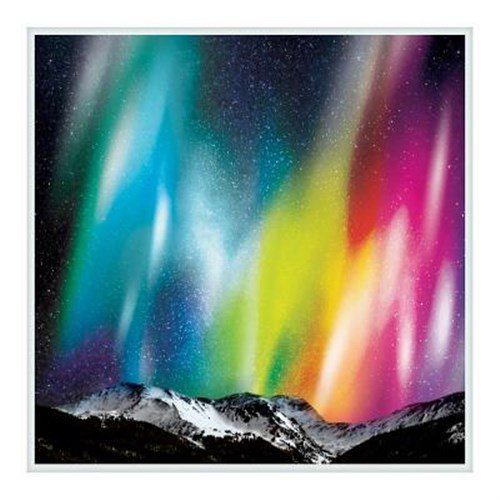 Pre-Owned Galison Cosmic Lights 500 Piece Jigsaw Puzzle for Families and Adults, Outer Space Family Puzzle with Rainbow Aurora and Mountain Backdrop, 9780735354272, 0735354278, Paperback, Pzzl edition
