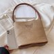 thumbnail image 4 of Bolso de ganchillo para mujer, bolso de supermercado suave, bolso tejido para niñas (mariposa caqui), 4 of 5