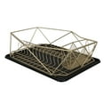 thumbnail image 2 of Kitchen Details Geode Dish Rack in Satin Gold, 2 of 4