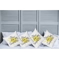 thumbnail image 2 of Ambesonne White Throw Pillow Cover 4 Pack, Valentines Sun Romance, 18", Yellow Charcoal Grey, 2 of 5