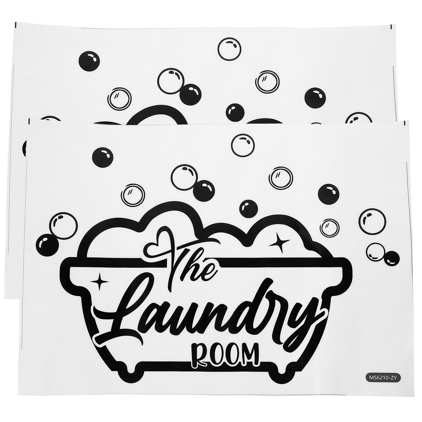 2pcs Laundry Room Wall Decor Wall Stickers Decoration Rustic Laundry Room Backdrop Decor