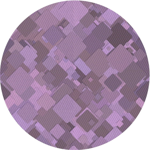 Ahgly Company Tapis d'Intérieur Lavable en Machine Carré Transitionnel Orchidée Violet, 3 Pieds Carré