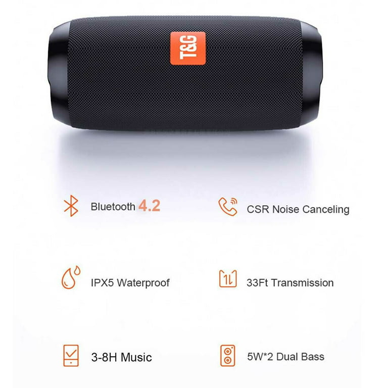 Wireless Portable Bluetooth Speaker Ear Boom Sound Speaker TG117