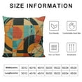 thumbnail image 5 of Chilfamy Pillow Cover Retro Orange and Turquoise Geometric Mid Century Lumbar Pillow Covers Outdoor Pillowcase Retro Mid Century Modern Abstract Pattern Throw Pillowcase Decorations Supplies White, 5 of 5