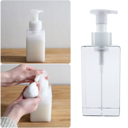 

YruYptpaln Large Fancy Coffee Mug Glass Water Cup Glass Mugs with Handles for Coffee On Foam Bottle Dispenser Cleanser Shower Gel Foam Maker Foam Bottle 450ml Clear Color