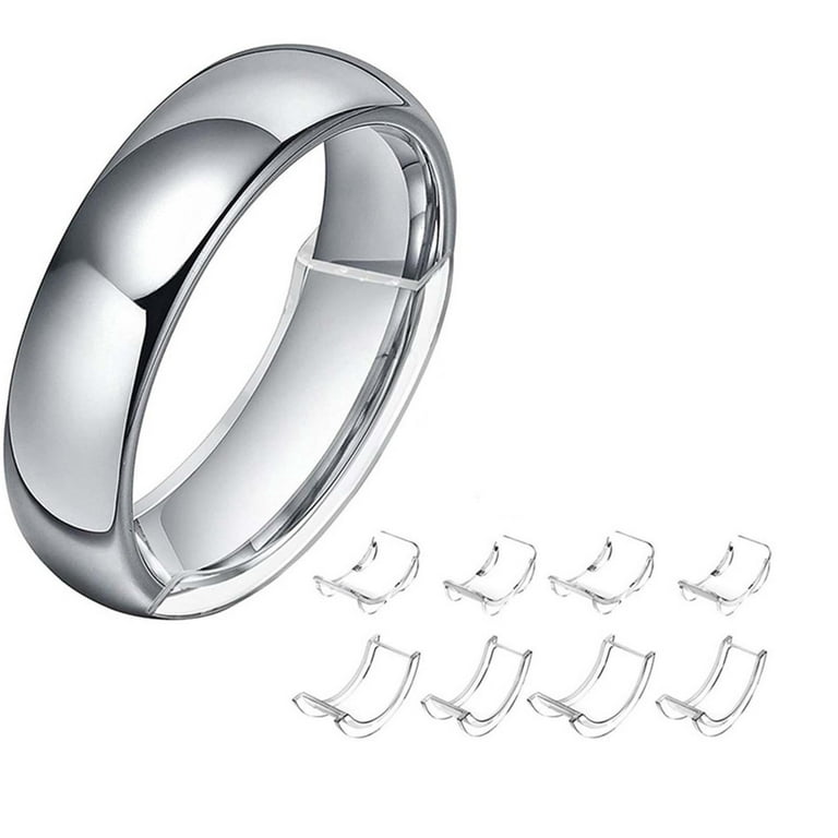 8pcs/Set Invisible Ring Adjusters, Resizable Soft Silicone Jewelry