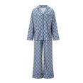 thumbnail image 2 of Rdhnmea Women Checkered Pajama Set Christmas Plaid Pjs Long Sleeve Button Up Shirt + Pants Set 2 Piece Loungewear Xmas Sleepwear, 2 of 9