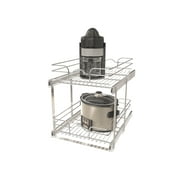 Rev-A-Shelf 5WB2-1522CR-1 15" x 22" 2-Tier Cabinet Pullout Baskets, Chrome