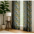 thumbnail image 4 of Vargottam 84 Inch Rod Pocket/Back Tab Cotton Curtains for Windows and Doors - Light Filtering Cotton Canvas - Light Filtering Drapes for Doors - Set of 2 Panels, 52"x84" - Bird Design (Gray), 4 of 8