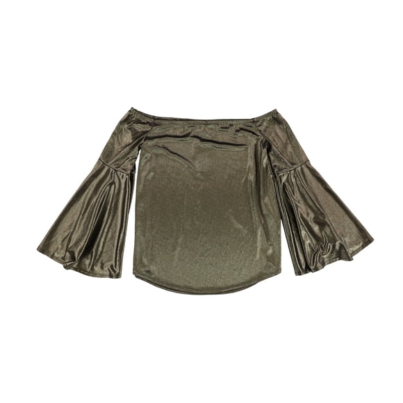 bar III Blusa sin mangas con brillo para mujer, Metálica, XS