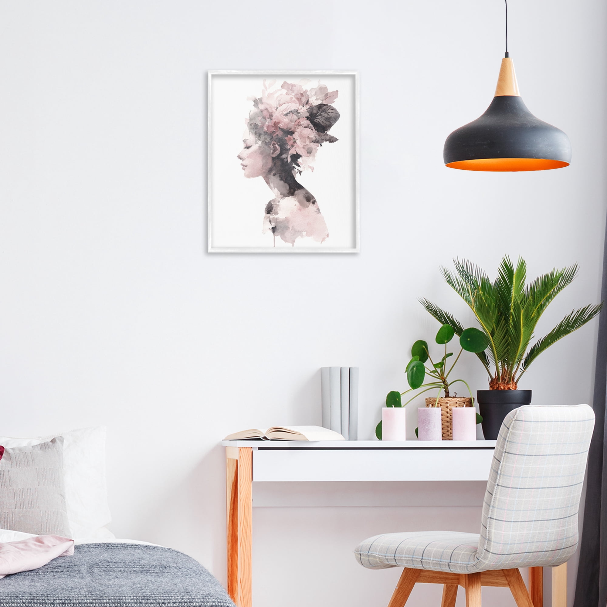 Stupell Industries Nature's Empress Silhouette White Framed Giclee Art, design by Svetlana Aleynikova