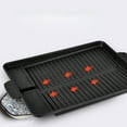 thumbnail image 4 of Lubelski Household Rectangle Metal Non-stick Barbecue Frying Grill Pan Cookware BBQ Plate, 4 of 9