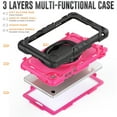 thumbnail image 6 of Decase Shockproof Case for Lenovo Tab One 8.7" / K9 2025,3 in 1 Heavy Duty Kids Silicone Cover Bulit in Screen Protector,Full-Body Tablet Case with Rotating Handle Stand,D, 6 of 9