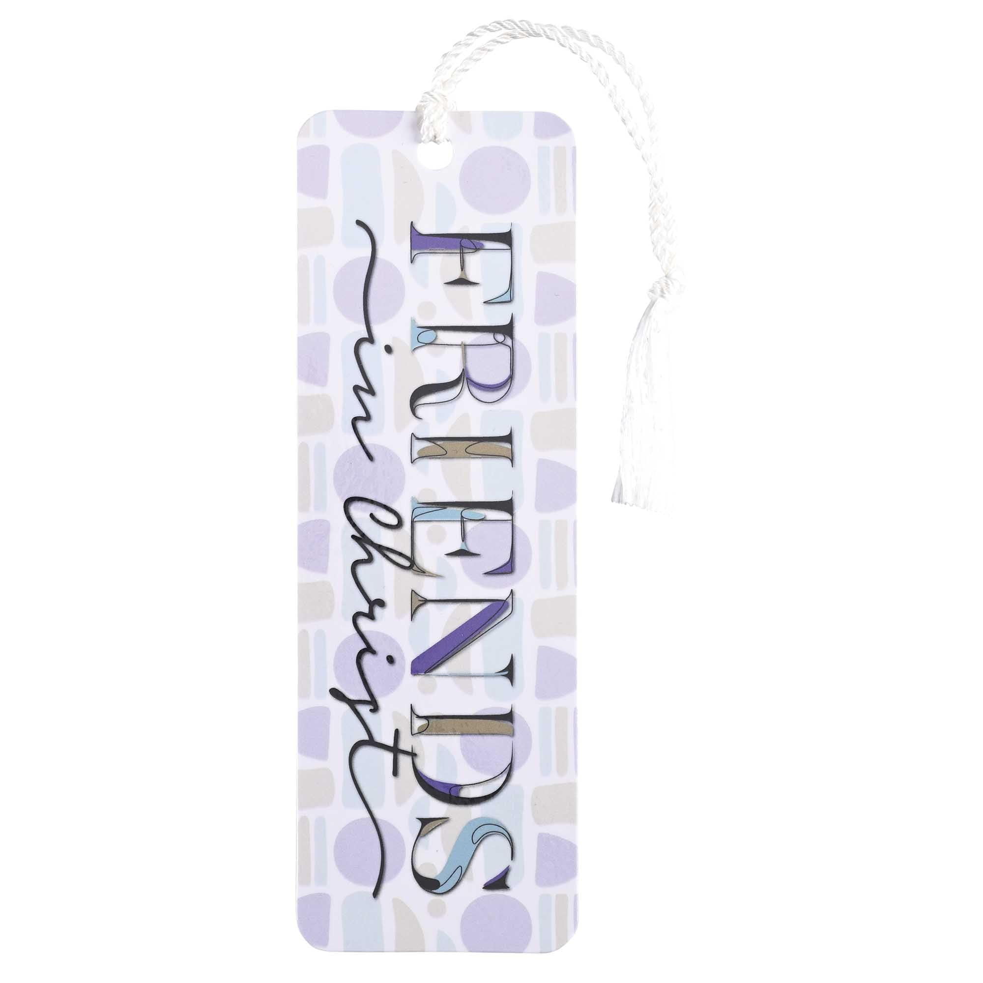 Dicksons Friends in Christ, Friends by Heart, Multicolor 6 x 2 Inch Laminated Cardstock Tassel Bookmark; Pack of 12