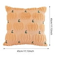 thumbnail image 3 of Halloween Pumpkin Fall Throw Pillow Covers 18x18 Inch Autumn Fur Cushion Covers with 3D Embroidery Soft Plush Pillow Cases for Sofa Couch Living Room Bedroom Farmhouse Thanksgiving Halloween, 3 of 7