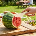 thumbnail image 4 of Cook With Color Watermelon Knife, Extra-Long Serrated Stainless Steel Blade for Melons, Taupe, 4 of 5