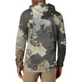 thumbnail image 4 of WTOBBY Men's Camo Print Hooded Sweatshirt, Loose Fit Casual Military Style Pullover for Outdoor Hunting, Durable Cotton Blend,Dark Gray 2XL, 4 of 6