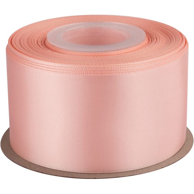 GFDYREE 2" Inch Double Faced Satin Ribbon Moonstone Solid Polyester Craft Ribbon - 25 Yards Perfect for Gift Wrapping, Crafts, Wreath, Wedding Party Ceremony Decoration, Floral Arrangement,