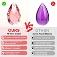 thumbnail image 3 of Uxcell K9 Crystal Pendants Teardrop Beads, 12 Pack 28mm Chandelier Prisms Parts Hanging Beads DIY Lamp for Arts Crafts Decoration, Pink, 3 of 6