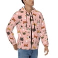 thumbnail image 4 of Zip Up Hoodies for Men - Pink Cute Cartoon Cat Heart Long Sleeve Comfrt Men'S Fashion Hoodies & Sweatshirts, Jackets for Men Hoodies Pullover Clothing Clothes with Pouch, 4 of 5