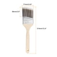 thumbnail image 2 of Uxcell 3" Reusable Wooden Paint Brush Variety Angle Brushes Paint, for Home Improvement, Grey, 2 of 6