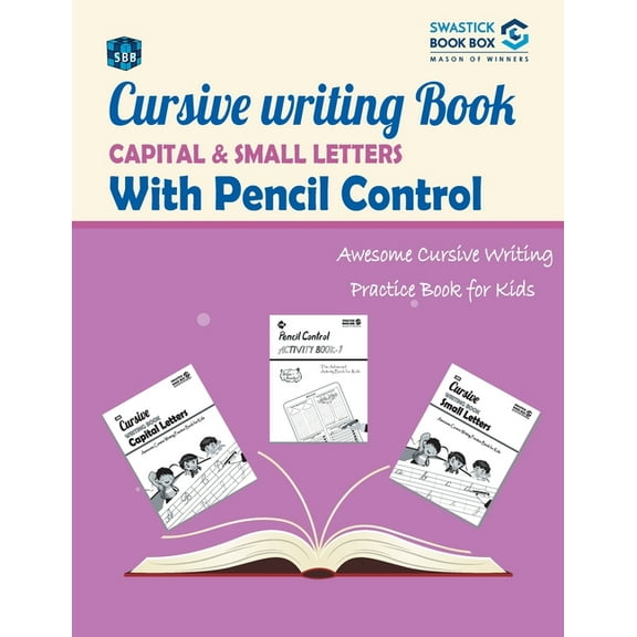 SBB Cursive Writing Book Capital and Small Letters with Pencil control, (Paperback)