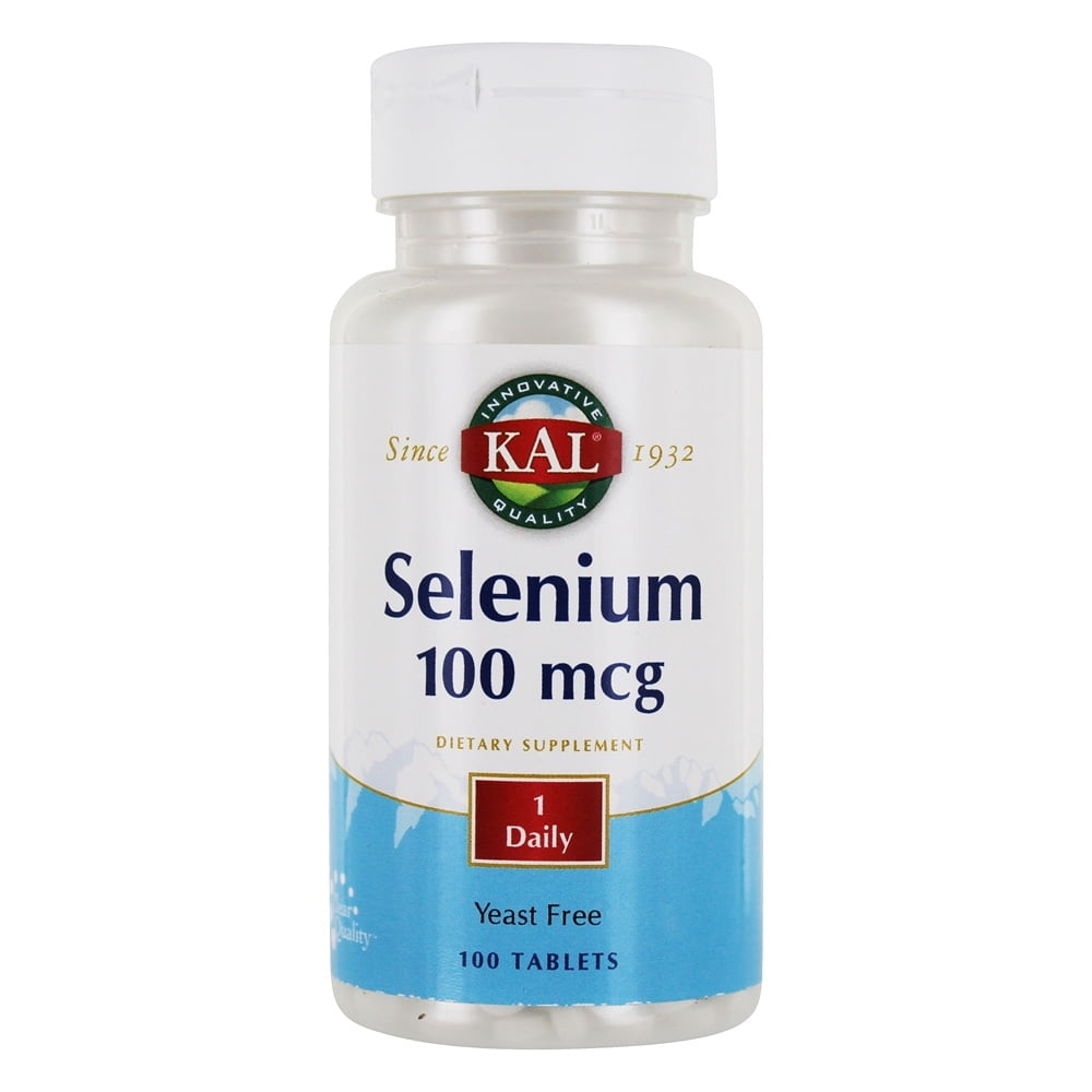 Kal Selenium Yeast Free 100 mcg. 100 Tablets