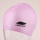 thumbnail image 3 of Gorro de natación de silicona antideslizante de color sólido impermeable para nadar Rosado, 3 of 9