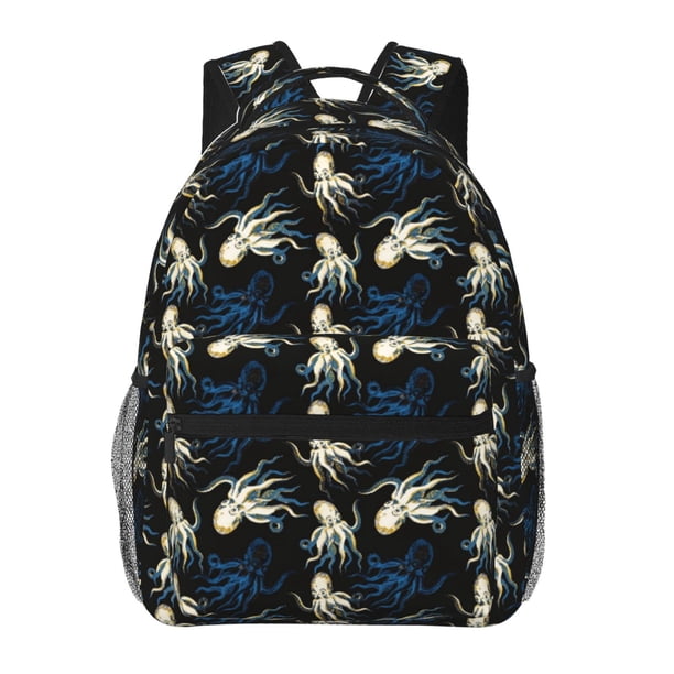 Disketp Octopus 1 Mochila Estampada para Hombre y Mujer – Mochila Ligera Clásica con Múltiples Bolsillos para Universidad, Trabajo y Viajes-One Size