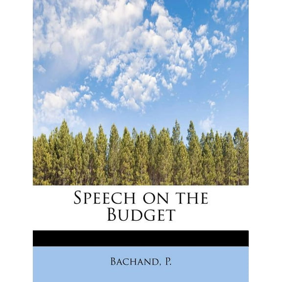 Speech on the Budget (Paperback)