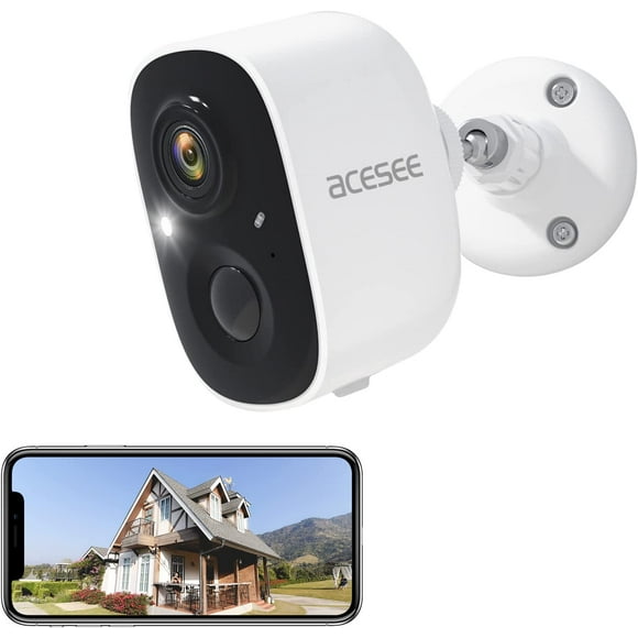 Wireless Outdoor Security Camera, Battery Powered Cameras for Home Security Wireless WiFi with Night Vision,