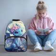 thumbnail image 2 of Pzuqiu Floral Dragon Kids Backpack for Ages 6-18 K-12 Students Large Capacity Lightweight Adjustable Straps 17 Inch Elementary School Backpack for Back to School Daily Use, 2 of 7