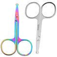 thumbnail image 2 of 2 Pcs Ciseaux à Poils de Nez à Bout Rond Outils de Coupe de Barbe pour la Maison, 2 of 6