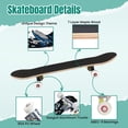 thumbnail image 4 of 31'' Complete Skateboard 7 Layer Canadian Maple Double Kick Deck Skateboards Surf universe whales Skate Board for Beginner Adult Gifts, 4 of 5