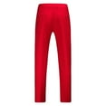 thumbnail image 4 of YDDIAN Mens Classic Suit Pants Straight Fit Modern Formal Dress Pants Separate Trousers Red 31, 4 of 5