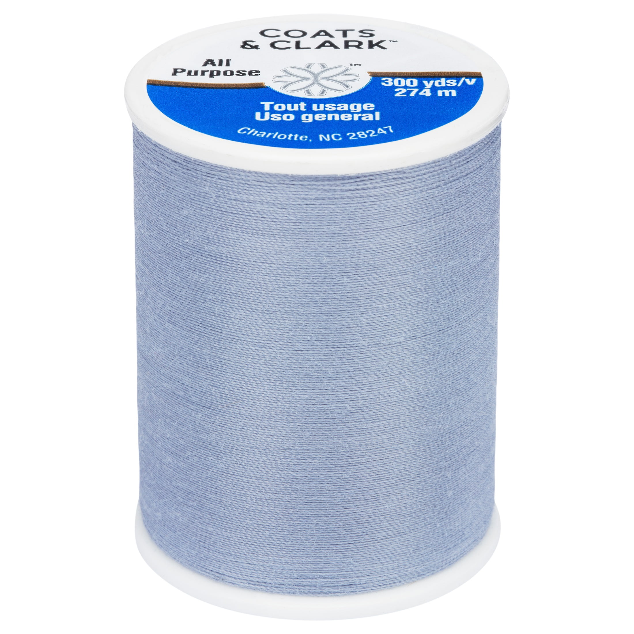 (3 pack) Coats & Clark All Purpose Cielo Blue Polyester Thread, 300 Yards