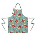 thumbnail image 2 of Pioneer Flower Floral Print Pattern Apron for Women and Men, Cotton Linen Waterproof with Pockets, Adjustable, 33x27 Inch for Kitchen, Gardening, BBQ, Salon, 2 of 6