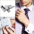 thumbnail image 3 of 5 Pares De Gemelos, Lictin Gemelos para Hombre para Camisa, Movimiento De Reloj, Acero Inoxidable, para Bodas, Negocios, Comerciales oso de fresa Electrónica, 3 of 5