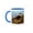 Blue/White, variant on 3drose, Crested Caracara, Caracara Cheriway, Perched, 11oz Magic Transforming Mug